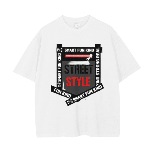 Graphic Drop Shoulder Oversized Cotton Men's T-Shirt