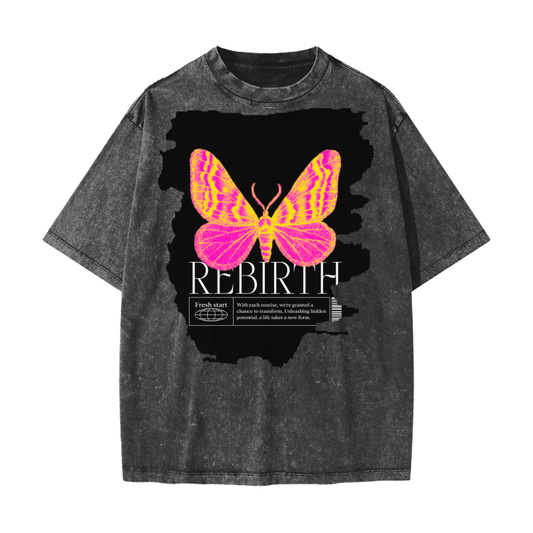 Streetwear American Vintage Butterfly Oversized Women's T-Shirt