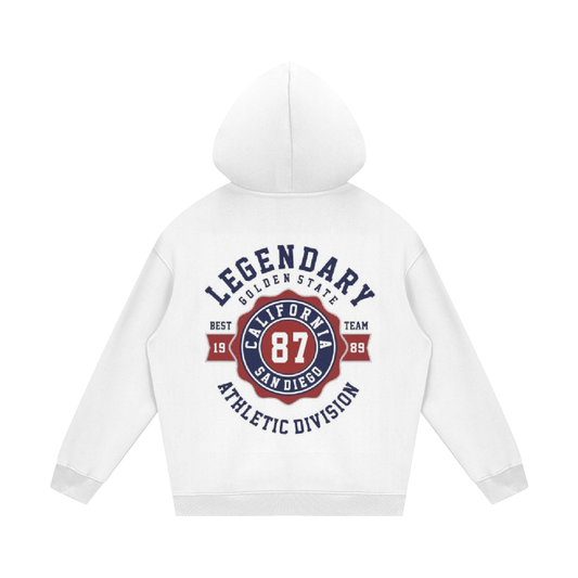 Streetwear Unisex Fleece Regular White Hoodie