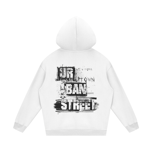 Men's Streetwear Fleece Oversized Back Design Hoodie