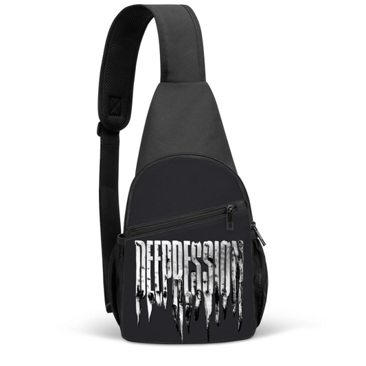 Unisex Black Streetwear Chest Bag