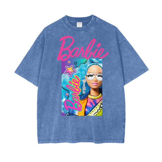 Barbie Snow Wash Oversized Women's T-Shirt