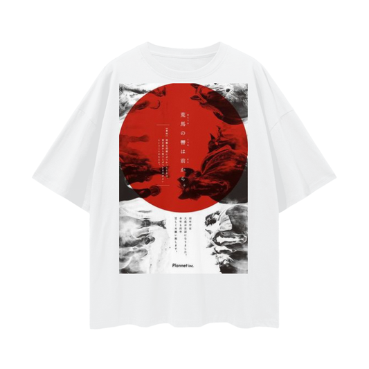 Unisex Red Moon Deep Drop Shoulder T-Shirt