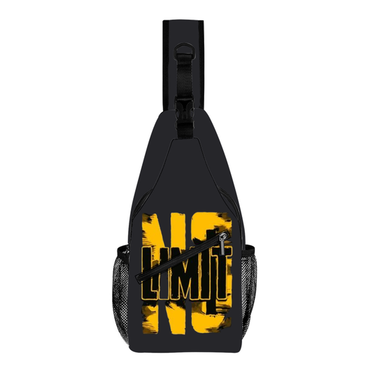 No Limit Black And Yellow Unisex Chest Bag